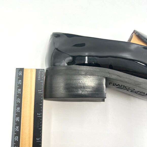5W 5 WIDE WIDTH Franco Sarto Bocca Black Patent‎ Loafers Shoes - Picture 11 of 13
